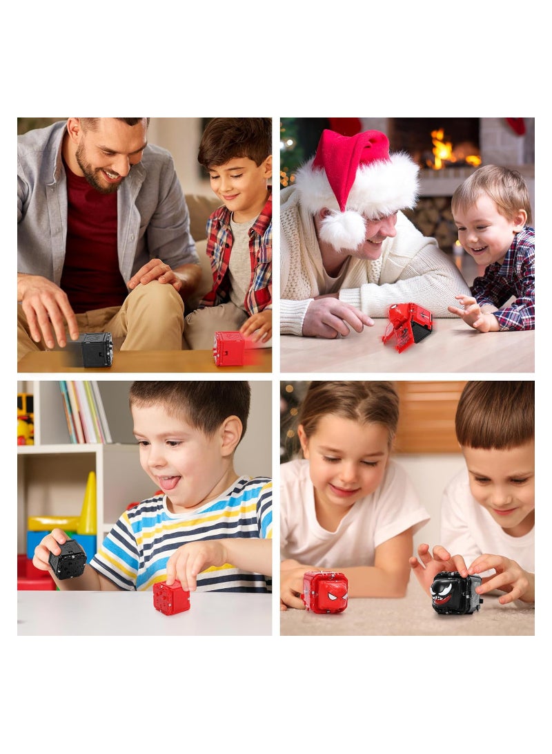 2 Pack Spider Battle Cubes - Rock Paper, Scissors Game, Portable Battle Guessing Fist Game Educational Toys, Creative Novelty Birthday Party Game Toy Gifts for Kids Adults - Image 3